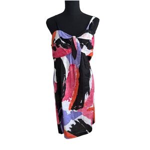 Kensie Pretty Womens Fairy Grunge Babydoll Dress Size L Retro Artsy Abstract